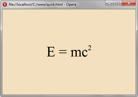 Результат примера в браузере Opera 11